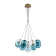 Load image into Gallery viewer, LightFixturesUSA - Art Deco Blue Hue Cluster Glass Globe Bubble Chandelier - Chandelier - 16 - Lt -