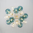 Load image into Gallery viewer, LightFixturesUSA - Art Deco Blue Hue Cluster Glass Globe Bubble Chandelier - Chandelier - 16 - Lt -