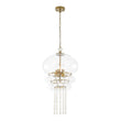 Load image into Gallery viewer, LightFixturesUSA - Art Deco Brass Tiered Clear Glass Jellyfish Style Chandelier - Chandelier - Brass -