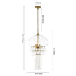 Load image into Gallery viewer, LightFixturesUSA - Art Deco Brass Tiered Clear Glass Jellyfish Style Chandelier - Chandelier - Brass -
