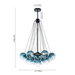 Load image into Gallery viewer, LightFixturesUSA - Art Deco Color Cluster Glass Globe Bubble Chandelier - Chandelier - Blue -