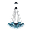 Load image into Gallery viewer, LightFixturesUSA - Art Deco Color Cluster Glass Globe Bubble Chandelier - Chandelier - Blue -