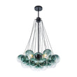 Load image into Gallery viewer, LightFixturesUSA - Art Deco Color Cluster Glass Globe Bubble Chandelier - Chandelier - Blue -
