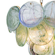 Load image into Gallery viewer, LightFixturesUSA - Art Deco Green Iridescent Swirl Glass Tiered Chandelier - Chandelier - Medium -