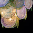 Load image into Gallery viewer, LightFixturesUSA - Art Deco Green Iridescent Swirl Glass Tiered Chandelier - Chandelier - Medium -