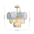 Load image into Gallery viewer, LightFixturesUSA - Art Deco Green Iridescent Swirl Glass Tiered Chandelier - Chandelier - Small -