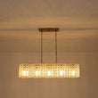Load image into Gallery viewer, LightFixturesUSA - Art Deco Luxury Brass Crystal Linear Cage Island Chandelier - Chandelier - Brass -