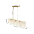 Load image into Gallery viewer, LightFixturesUSA - Art Deco Luxury Brass Crystal Linear Cage Island Chandelier - Chandelier - Brass -