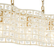 Load image into Gallery viewer, LightFixturesUSA - Art Deco Luxury Brass Crystal Linear Cage Island Chandelier - Chandelier - Brass -