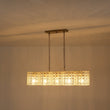 Load image into Gallery viewer, LightFixturesUSA - Art Deco Luxury Brass Crystal Linear Cage Island Chandelier - Chandelier - Brass -