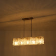 Load image into Gallery viewer, LightFixturesUSA - Art Deco Luxury Brass Crystal Linear Cage Island Chandelier - Chandelier - Brass -