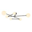 Load image into Gallery viewer, LightFixturesUSA - Black Frosted Bubble Linear Sputnik Semi Flush Mount - Ceiling Light - Black -