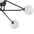 Load image into Gallery viewer, LightFixturesUSA - Black Frosted Bubble Linear Sputnik Semi Flush Mount - Ceiling Light - Black -