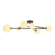 Load image into Gallery viewer, LightFixturesUSA - Black Frosted Bubble Linear Sputnik Semi Flush Mount - Ceiling Light - Black -