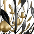 Load image into Gallery viewer, LightFixturesUSA - Black Gold Candle Style Leaf Vine Iron Orb Chandelier - Chandelier - 6 - Lt -