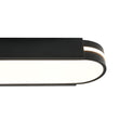 Load image into Gallery viewer, LightFixturesUSA - Black Minimalist Oval Dimmable LED Flush Mount Light - Ceiling Light - Black -