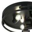Load image into Gallery viewer, LightFixturesUSA - Black Round Frosted Crackled Glass Flush Mount Light - Ceiling Light - 16.1 in -