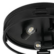Load image into Gallery viewer, LightFixturesUSA - Black Round Frosted Crackled Glass Flush Mount Light - Ceiling Light - 16.1 in -