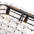 Load image into Gallery viewer, LightFixturesUSA - Bloom Art Deco Floral Glass Linear Cage Island Chandelier - Chandelier - Black -