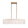Load image into Gallery viewer, LightFixturesUSA - Bloom Art Deco Floral Glass Linear Cage Island Chandelier - Chandelier - Gold -