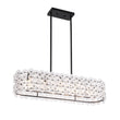 Load image into Gallery viewer, LightFixturesUSA - Bloom Art Deco Floral Glass Linear Cage Island Chandelier - Chandelier - Gold -
