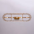 Load image into Gallery viewer, LightFixturesUSA - Bloom Art Deco Floral Glass Linear Cage Island Chandelier - Chandelier - Gold -