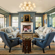 Load image into Gallery viewer, LightFixturesUSA - Bloom Brass Frosted Glass Bubble Semi Flush Chandelier - Chandelier - 16 - Lt -