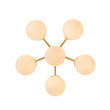 Load image into Gallery viewer, LightFixturesUSA - Bloom Brass Frosted Glass Bubble Semi Flush Chandelier - Chandelier - 6 - Lt -