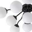 Load image into Gallery viewer, LightFixturesUSA - Bloom Brass Frosted Glass Bubble Semi Flush Chandelier - Chandelier - Black/11 - Lt (Pre - Order) -