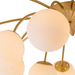 Load image into Gallery viewer, LightFixturesUSA - Bloom Dimmable Opal Glass Globe Bubble Semi Flush Chandelier - Chandelier - Brass (Exclusive Offer) -