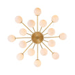 Load image into Gallery viewer, LightFixturesUSA - Bloom Dimmable Opal Glass Globe Bubble Semi Flush Chandelier - Chandelier - Brass (Exclusive Offer) -