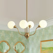 Load image into Gallery viewer, LightFixturesUSA - Bloom Frosted Glass Globe Bubble Brass Sputnik Chandelier - Chandelier - 4 - Lt -
