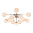 Load image into Gallery viewer, LightFixturesUSA - Blossom 12 - Light Opal Glass Bubble Semi Flush Chandelier - Chandelier - 12 - Lt - Dual Mount Chandelier - Brass