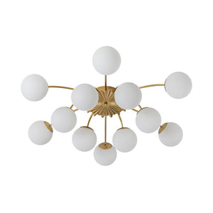 LightFixturesUSA - Blossom 12 - Light Opal Glass Bubble Semi Flush Chandelier - Chandelier - 12 - Lt - Dual - Use Design