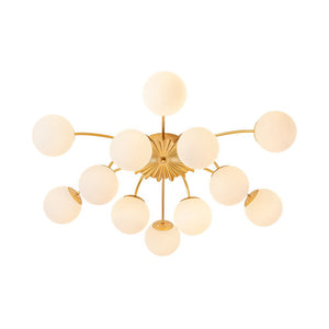 LightFixturesUSA - Blossom 12 - Light Opal Glass Bubble Semi Flush Chandelier - Chandelier - 12 - Lt - Dual - Use Design