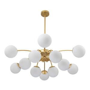 LightFixturesUSA - Blossom 12 - Light Opal Glass Bubble Semi Flush Chandelier - Chandelier - 12 - Lt - Dual - Use Design