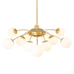LightFixturesUSA - Blossom 12 - Light Opal Glass Bubble Semi Flush Chandelier - Chandelier - 12 - Lt - Dual - Use Design