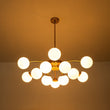 Load image into Gallery viewer, LightFixturesUSA - Blossom 12 - Light Opal Glass Bubble Semi Flush Chandelier - Chandelier - 12 - Lt - Dual - Use Design