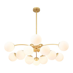 LightFixturesUSA - Blossom 12 - Light Opal Glass Bubble Semi Flush Chandelier - Chandelier - 12 - Lt - Semi Flush