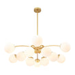 Load image into Gallery viewer, LightFixturesUSA - Blossom 12 - Light Opal Glass Bubble Semi Flush Chandelier - Chandelier - 12 - Lt - Semi Flush