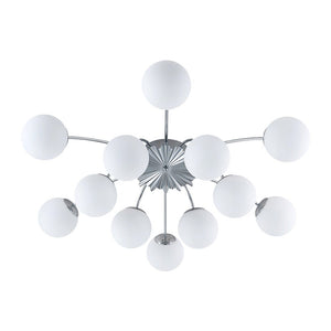 LightFixturesUSA - Blossom 12 - Light Opal Glass Bubble Semi Flush Chandelier - Chandelier - 12 - Lt - Semi Flush - Black