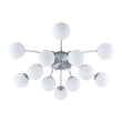Load image into Gallery viewer, LightFixturesUSA - Blossom 12 - Light Opal Glass Bubble Semi Flush Chandelier - Chandelier - 12 - Lt - Semi Flush - Black
