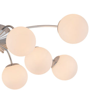 LightFixturesUSA - Blossom 12 - Light Opal Glass Bubble Semi Flush Chandelier - Chandelier - 12 - Lt - Semi Flush - Chrome