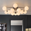 Load image into Gallery viewer, LightFixturesUSA - Blossom 12 - Light Opal Glass Bubble Semi Flush Chandelier - Chandelier - 12 - Lt - Semi Flush - Chrome