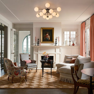 LightFixturesUSA - Blossom 12 - Light Opal Glass Bubble Semi Flush Chandelier - Chandelier - 12 - Lt - Semi Flush - Chrome