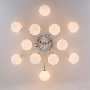 LightFixturesUSA - Blossom 12 - Light Opal Glass Bubble Semi Flush Chandelier - Chandelier - 12 - Lt - Semi Flush - Chrome