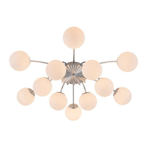 LightFixturesUSA - Blossom 12 - Light Opal Glass Bubble Semi Flush Chandelier - Chandelier - 12 - Lt - Semi Flush - Chrome