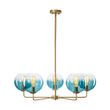 Load image into Gallery viewer, LightFixturesUSA - Blue Glass Globe Bubble Sputnik 5 - light Round Chandelier - Chandelier - Blue Bubble -