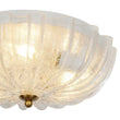 Load image into Gallery viewer, LightFixturesUSA - Boho Pleated Flower White Crackled Glass Semi Flush - Ceiling Light - Clear Crackled Glass -