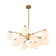 Load image into Gallery viewer, LightFixturesUSA - Brass 2 - Tier Sputnik Frosted Glass Bubble Pendant Chandelier - Chandelier - Brass (Exclusive Offer) -